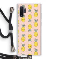 Ananas: Samsung Galaxy Note 10 Plus Transparant Hoesje met koord