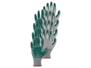 PARKSIDE 4 paar nitril tuinhandschoenen (grijs/groen/rood)