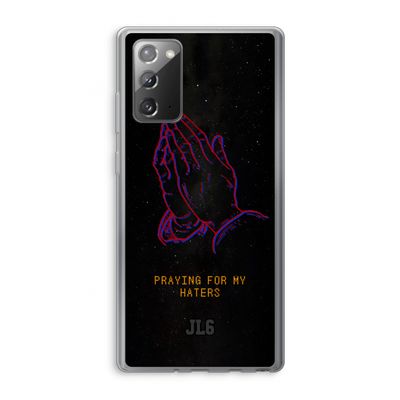 Praying For My Haters: Samsung Galaxy Note 20 / Note 20 5G Transparant Hoesje