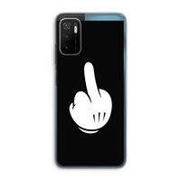 Middle finger black: Xiaomi Poco M3 Pro 5G Transparant Hoesje