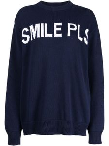 Joshua Sanders pull Smilepls en maille intarsia - Bleu