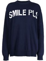 Joshua Sanders pull Smilepls en maille intarsia - Bleu - thumbnail