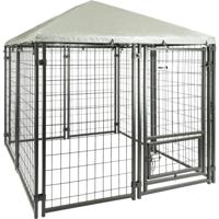 MaxxPet Hondenkennel - Hondenkennel met afneembaar dak - Geschikt voor buiten en binnen - 142 x 142 x 153 cm - thumbnail