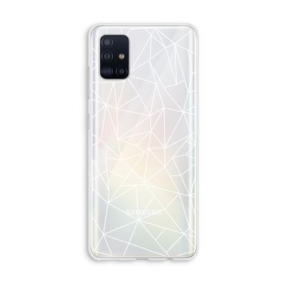 Geometrische lijnen wit: Galaxy A51 4G Transparant Hoesje