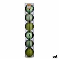 Set kerstballen 6 Onderdelen Groen Plastic Ø 12 cm (6 Stuks)