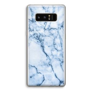 Blauw marmer: Samsung Galaxy Note 8 Transparant Hoesje