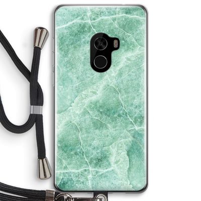 Groen marmer: Xiaomi Mi Mix 2 Transparant Hoesje met koord
