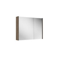 Saniclass Prime Spiegelkast - 80x63x16cm - inclusief zijpanelen - noten (hout) SW1212816/SW812073