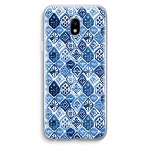 Blauw motief: Samsung Galaxy J3 (2017) Transparant Hoesje
