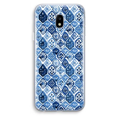 Blauw motief: Samsung Galaxy J3 (2017) Transparant Hoesje