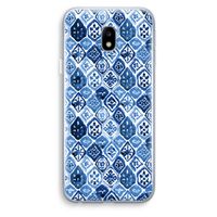 Blauw motief: Samsung Galaxy J3 (2017) Transparant Hoesje
