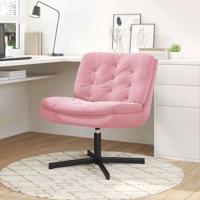 Draaibare Relaxstoel met kussen Anders Roze 63 x 75 x 76 cm Fluweel