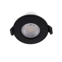 LED fire rated inbouwspot 5W rond ZWART IP65 dimbaar - CCT switch - 2700K - 3000K - 4000K - interne driver - brandvertragend
