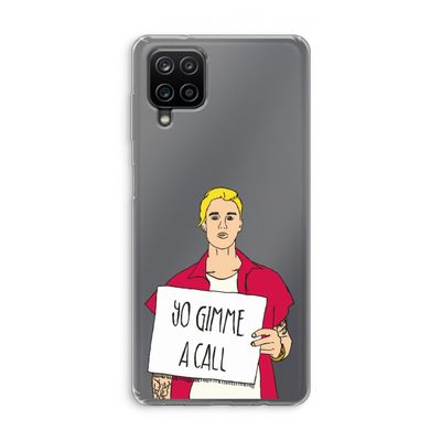 Gimme a call: Samsung Galaxy A12 Transparant Hoesje