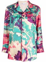 RED Valentino chemise en soie à imprimé abstrait - Vert