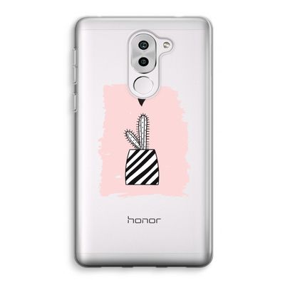 Zwart-wit cactus: Honor 6X Transparant Hoesje