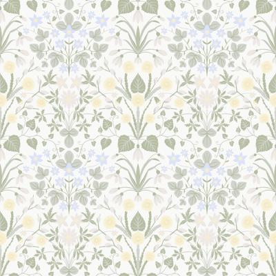Dutch Wallcoverings Langenas - Varblommor White - Wit