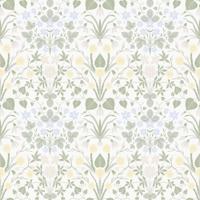 Dutch Wallcoverings Langenas - Varblommor White - Wit