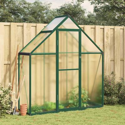 VidaXL Tuinkas met basisframe 169x58x195 cm aluminium groen