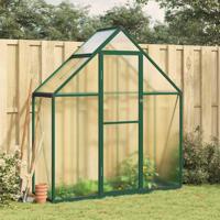VidaXL Tuinkas met basisframe 169x58x195 cm aluminium groen