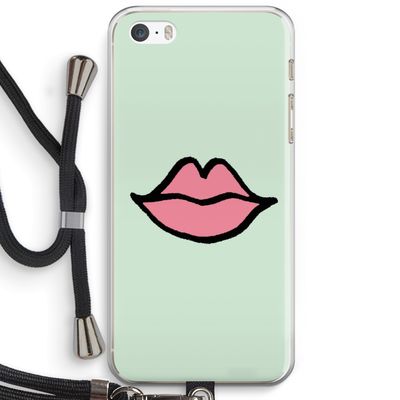 Kusje: iPhone 5 / 5S / SE Transparant Hoesje met koord