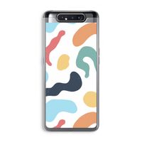Memphis Shapes Blue: Samsung Galaxy A80 Transparant Hoesje Memphis Shapes Blue: Samsung Galaxy A80 Transparant Hoesje