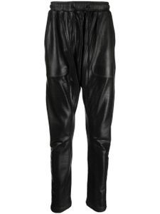 Julius pantalon droit en cuir artificiel - Noir