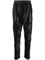 Julius pantalon droit en cuir artificiel - Noir - thumbnail