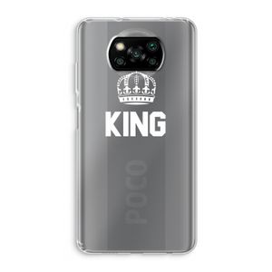 King zwart: Xiaomi Poco X3 NFC Transparant Hoesje