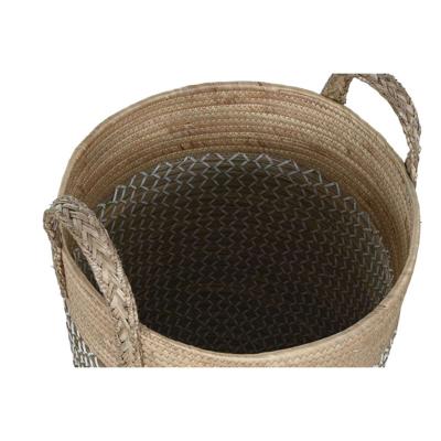 Basket spelset Home ESPRIT Wit Natuurlijk Lichtbruin PVC Touw Zeegras Russen (3 Onderdelen)