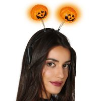 Halloween/horror verkleed diadeem/tiara - met pompoenen - kunststof - dames/meisjes - thumbnail