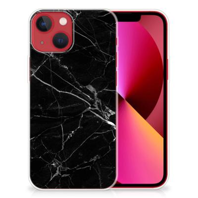 Apple iPhone 13 | TPU | Siliconen hoesje | Marmer Zwart - Origineel Cadeau Vader