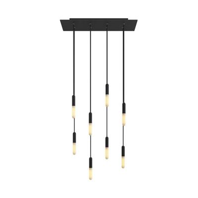 Hanglamp met 8 pendels en metalen afwerking Mat zwart Dibond | Creative-Cables | Lamp kopen | Creative-Cables | Lamp kopen | Creative-Cables | Lamp |