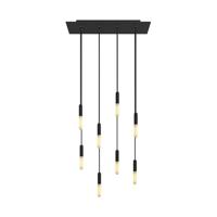 Hanglamp met 8 pendels en metalen afwerking Mat zwart Dibond | Creative-Cables | Lamp kopen | Creative-Cables | Lamp kopen | Creative-Cables | Lamp |