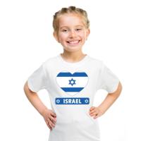 Israel Supporters t-shirt - kinderen - hartjes vlag - wit - korte mouwen - sport - kleding