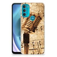Motorola Moto G71 5G | Siliconen hoesje | met foto Bladmuziek