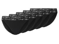 esmara Set van 5 dames onderbroeken (Zwart, L (44/46))