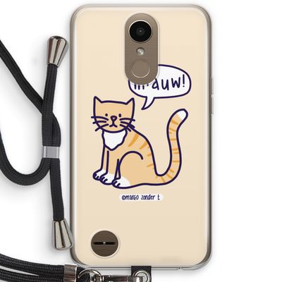 Miauw: LG K10 (2017) Transparant Hoesje met koord