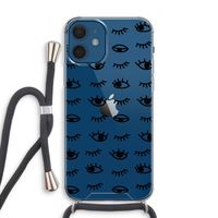 Eye pattern #2: iPhone 12 Transparant Hoesje met koord