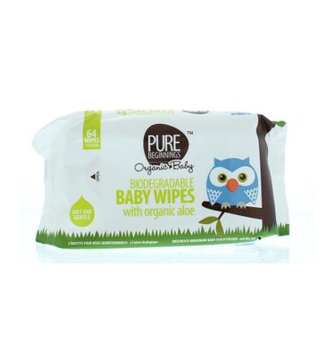 Biodegradable baby wipes aloe