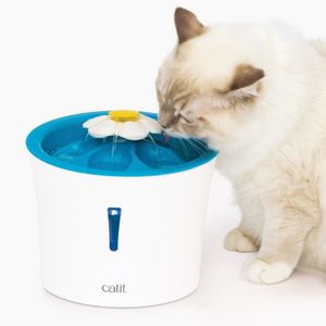 Catit LED Flower Fountain hond & kat voedings- en watervoorziening Kunststof Blauw, Wit Automatische drinkbak voor huisdieren