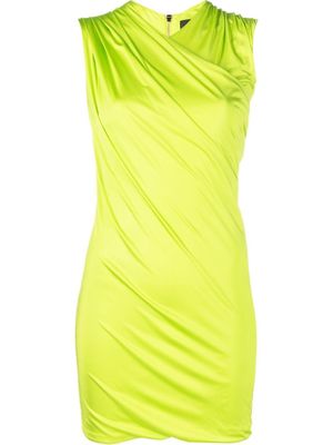 Versace robe courte à effet drapé - Vert