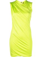 Versace robe courte à effet drapé - Vert