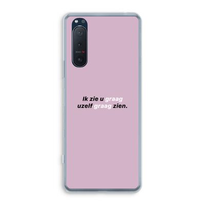 uzelf graag zien: Sony Xperia 5 II Transparant Hoesje