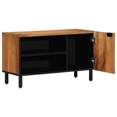 TV-Meubel met plank Bruin 80 x 31,5 x 46 cm Massief acaciahout