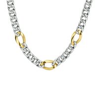 Ketting Goud-zilver Gourmette 8,5 mm 45 cm
