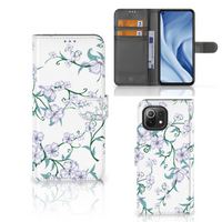 Xiaomi 11 Lite 5G NE | Mi 11 Lite Uniek Hoesje Blossom White - thumbnail