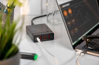 Digitus 4-Port, 72 W 3+1 USB-laadstation 72 W Thuis Uitgangsstroom (max.) 10200 mA Aantal uitgangen: 4 x USB-C bus, USB USB Power Delivery (USB-PD) - thumbnail