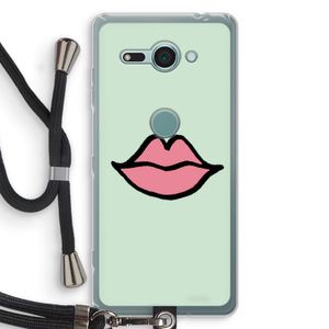 Kusje: Sony Xperia XZ2 Compact Transparant Hoesje met koord