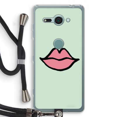 Kusje: Sony Xperia XZ2 Compact Transparant Hoesje met koord